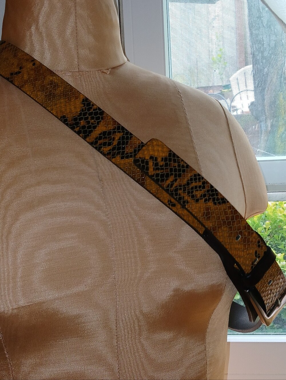 Just Cavalli Snake Print Leather Belt Made In Italy NWOT Suze 95/110